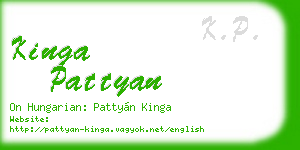 kinga pattyan business card